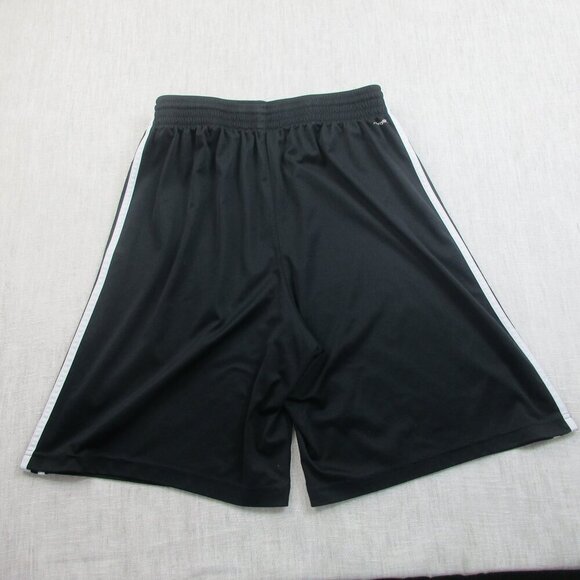 Adidas Climalite Running Shorts Mens Large Black‎ White 3-Stripes Gym Training - Picture 2 of 10